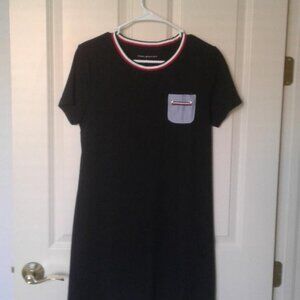 Tommy Hilfiger  size M  black dress with cute jean pocket